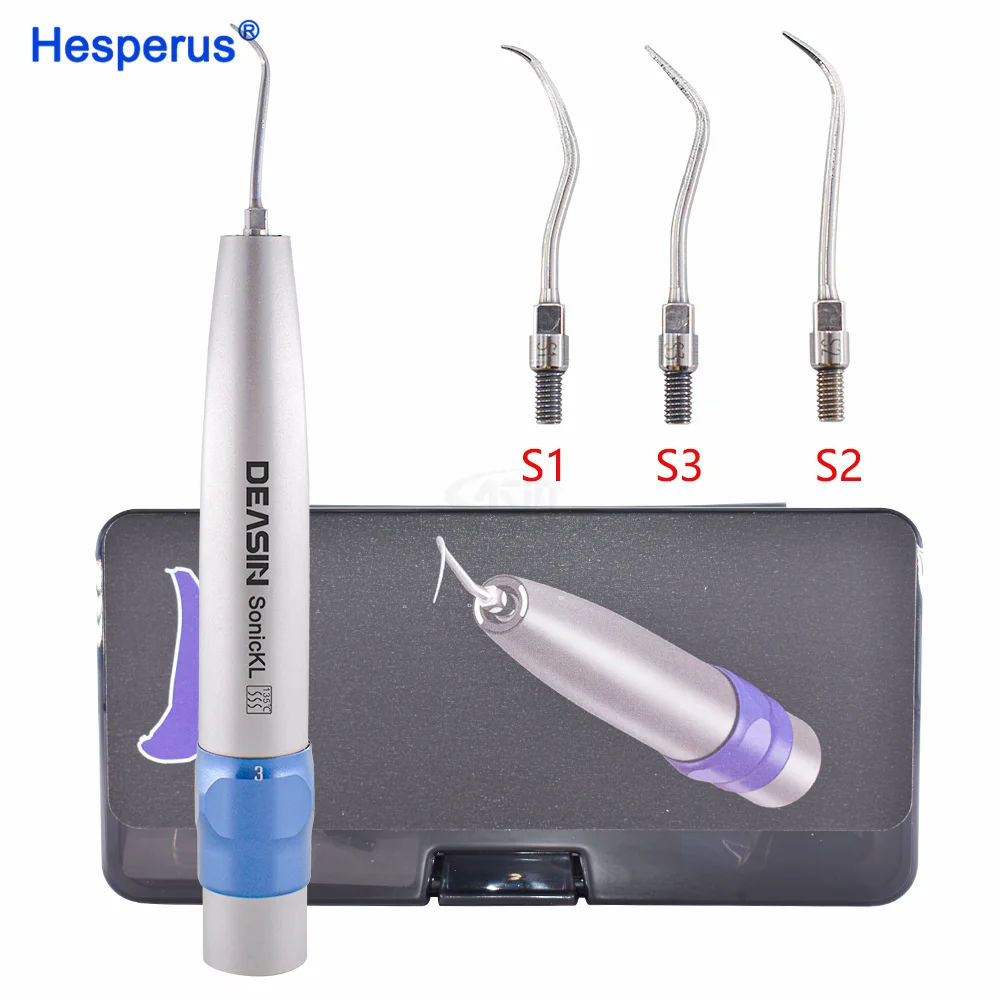 

Sonic Den tal Air Scaler Handpiece Led for 6 Holes Kavo coupling Connector With 3 Perio Scaling Tip dentist Kit Teeth Cleaner