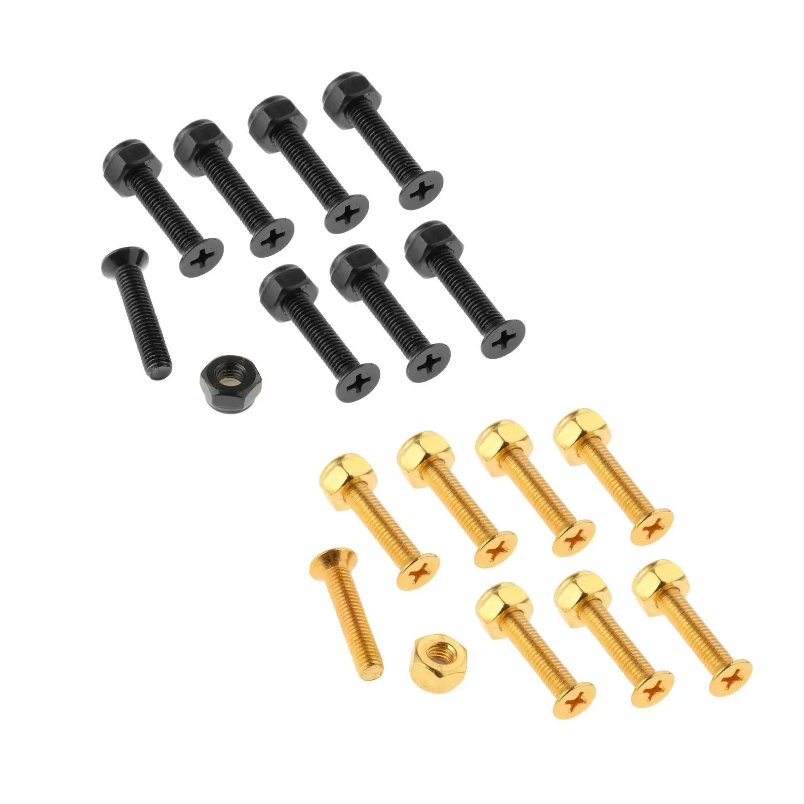 8x Replacement Longboard Skateboard Wheel Hardware Screws 25mm