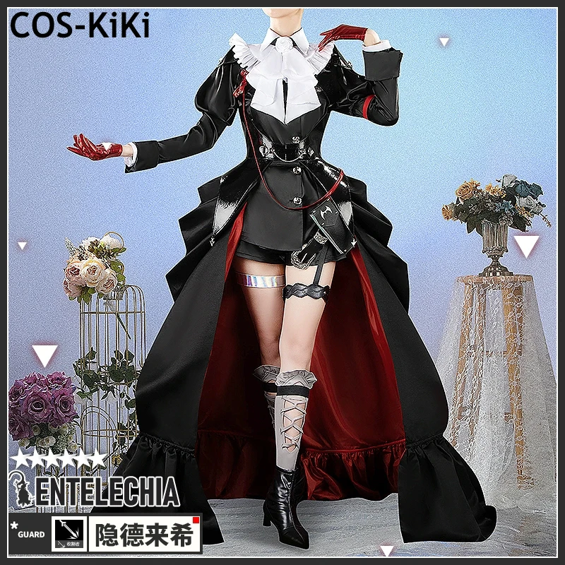 

COS-KiKi Arknights Entelechia игровой костюм великолепное платье униформа косплей костюм Хэллоуин карнавальная вечеринка наряд для ролевых игр