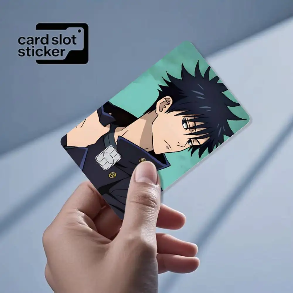 Cartoon F-Fushiguro Megumi  Credit Card HD Stickers Game Card Decal Small Chip Waterproof Sticker Gift