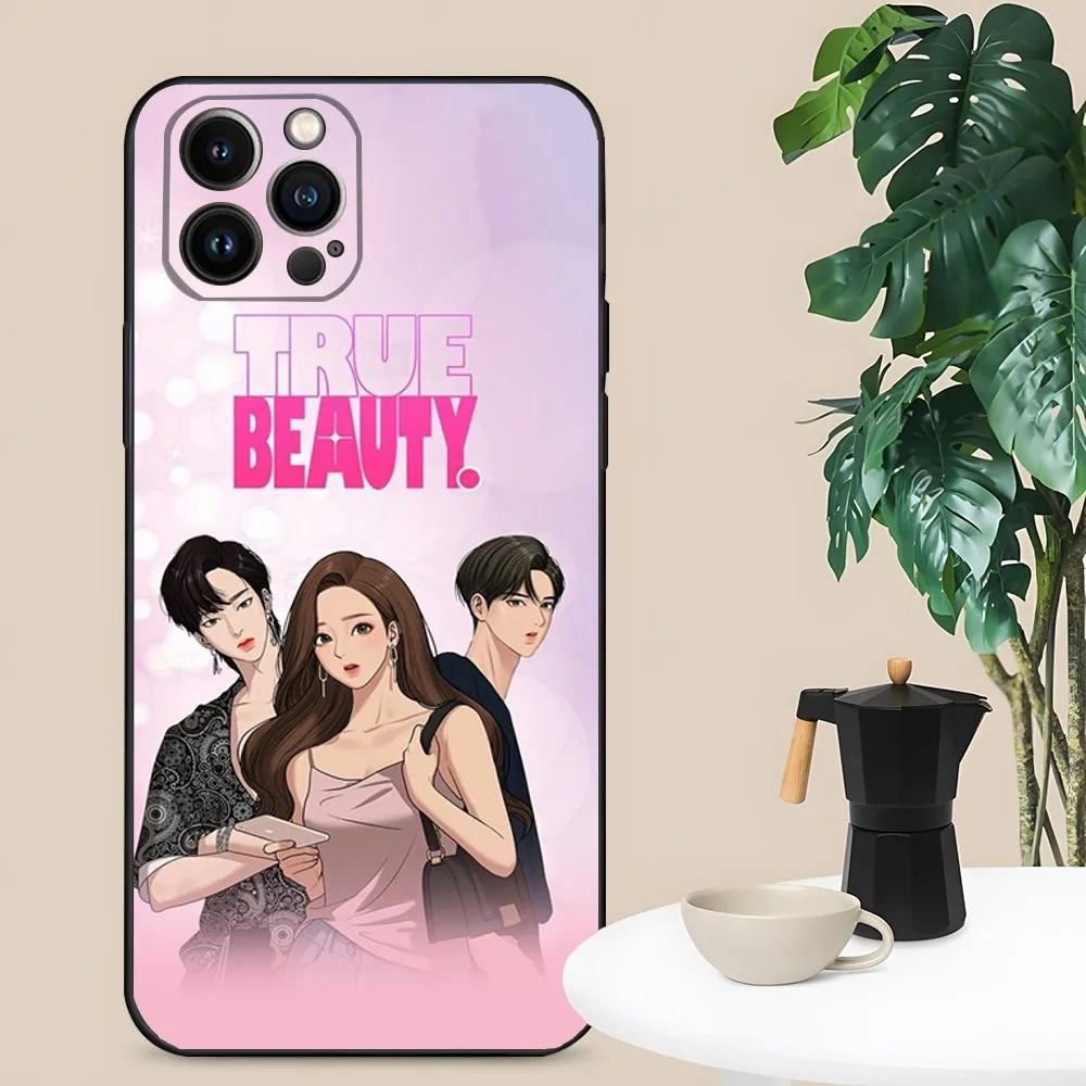 True Beauty TV Phone Case For Apple iPhone 15,14,13,12,11,XS,XR,X,8,7,Pro,Max,Plus,mini Silicone Black Cover