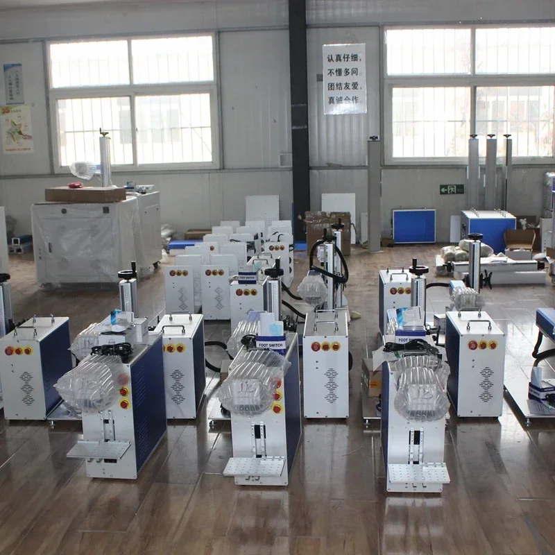 Raycus Split Fiber Laser Marking Machine 20W 30W 50W 70W 100W Metal Engraving Machine With Rotary Axis