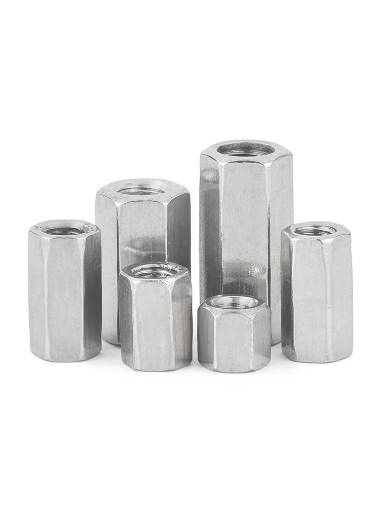 M3 M4 M5 304 A2 Stainless Steel Hexagon Hex Extend Long Lengthened Rod Connector Joint Sleeve Tubular Coupling Nut