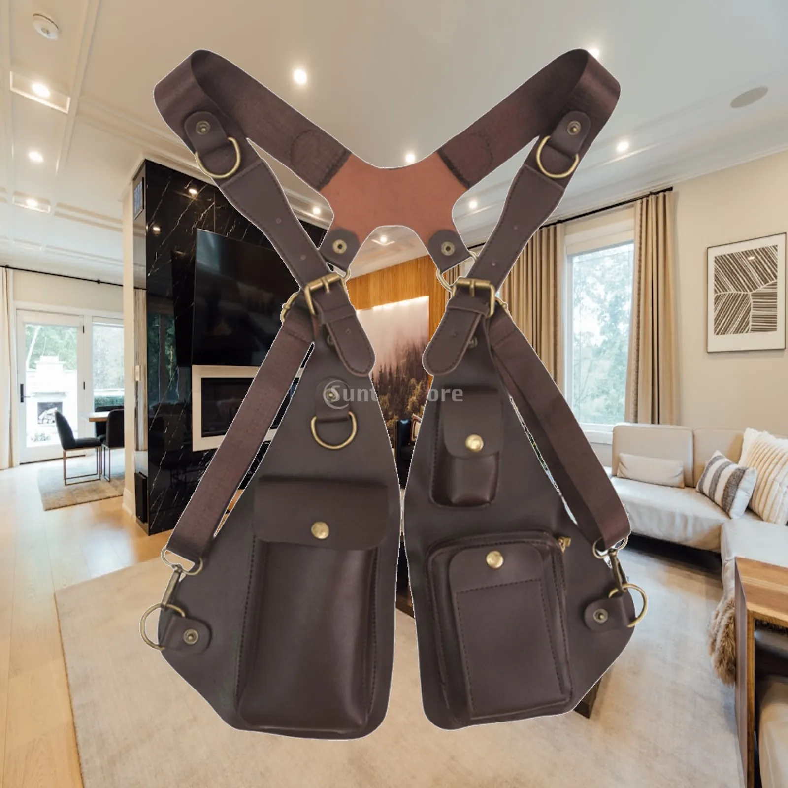 Vest Bag Satchel with Adjustable Straps Versatile Outdoor Underarm Shoulder Bag