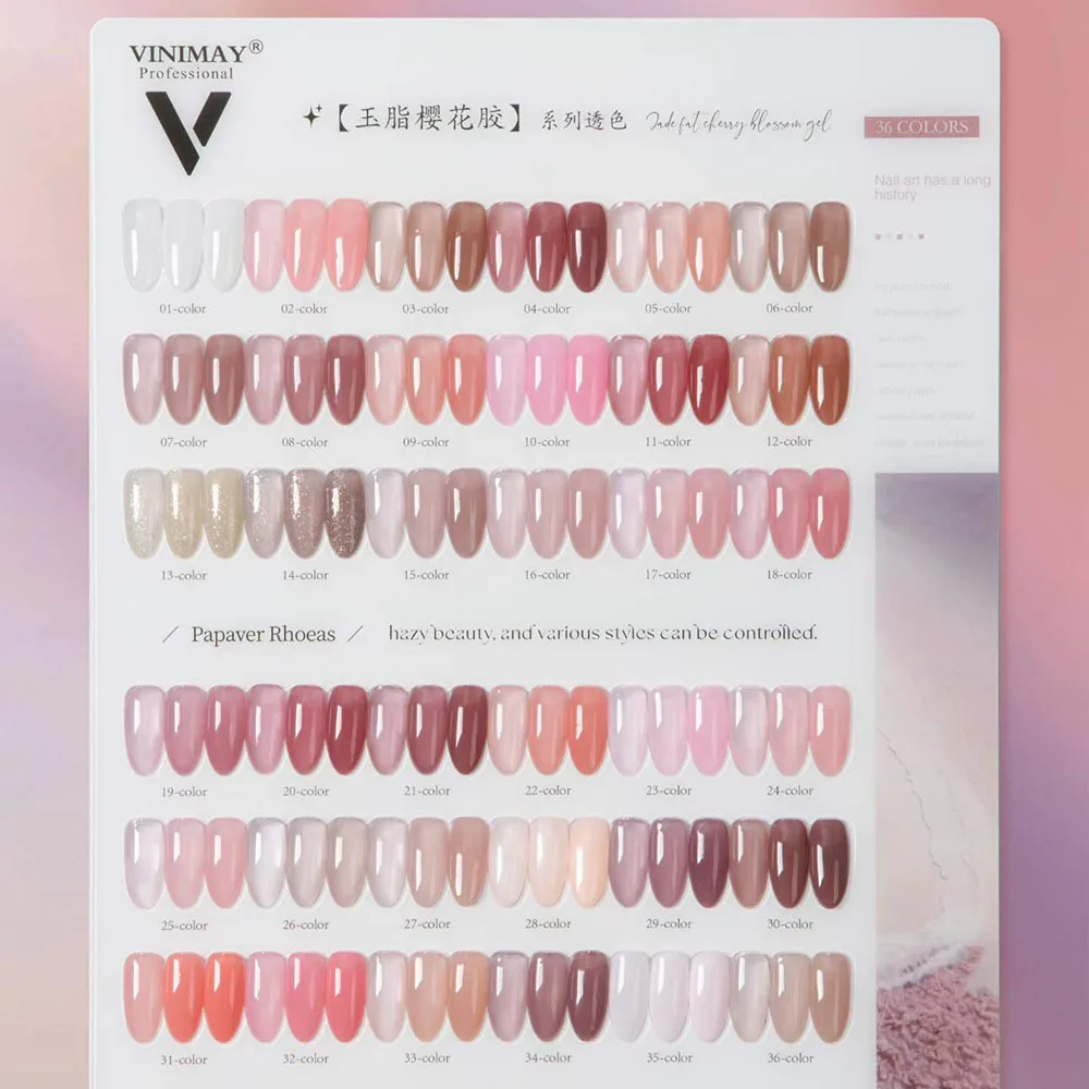 Transparent French Gel Nail Polish Set Crystal UV Nail Gel Primer Soak Off LED Pink Sakura Nail Gel Nail Art Salon Varnish 15ML