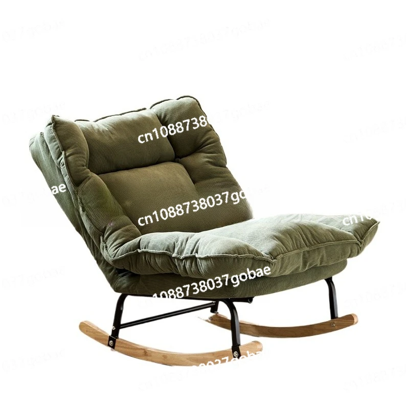 Lazy sofa can be reclined and slept comfortably, soft and fully wrapped, bedroom fabric single small apartment casual rocking