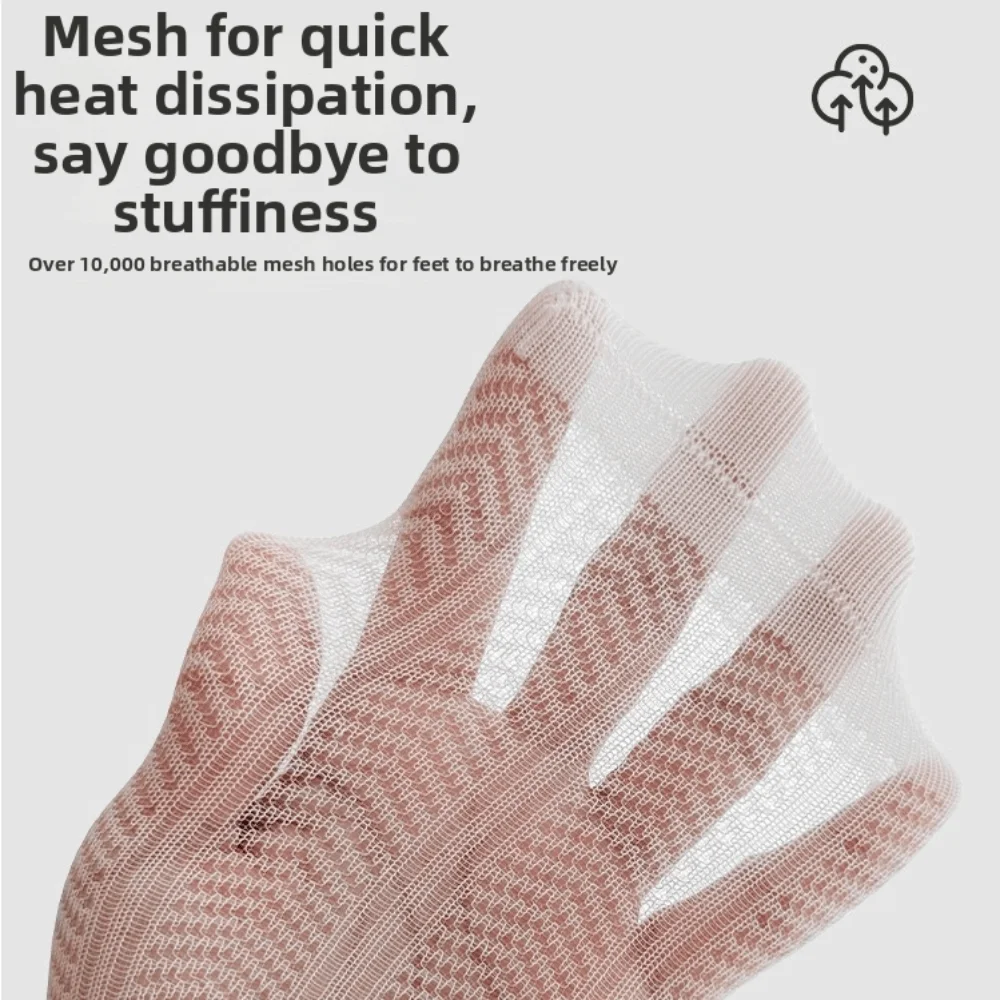 4 Pairs Combed Cotton Newborn Socks Breathable Multi-pattern Mid-calf Socks Boneless Construction Thin Baby Mesh Socks