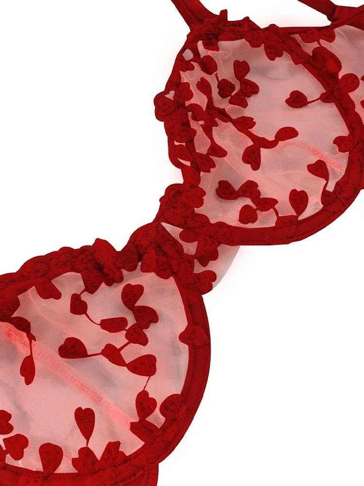 الأبيض المطرزة هيكل السمكة طويلة الصدرية سلسلة الملابس الداخلية مجموعة Bralette الصدرية الملابس الداخلية عشاق عيد الحب بوستير ومشد #3