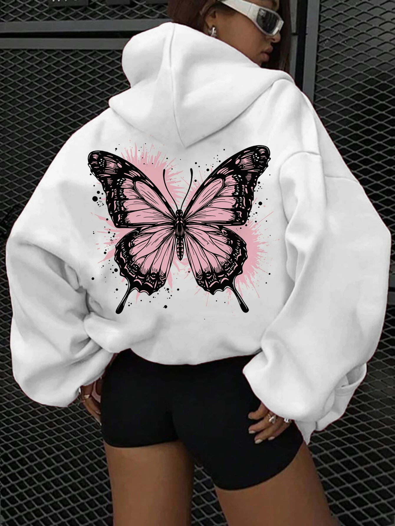 

Женские винтажные худи с бабочками: модные, забавные, с животными принтами, уличный стиль