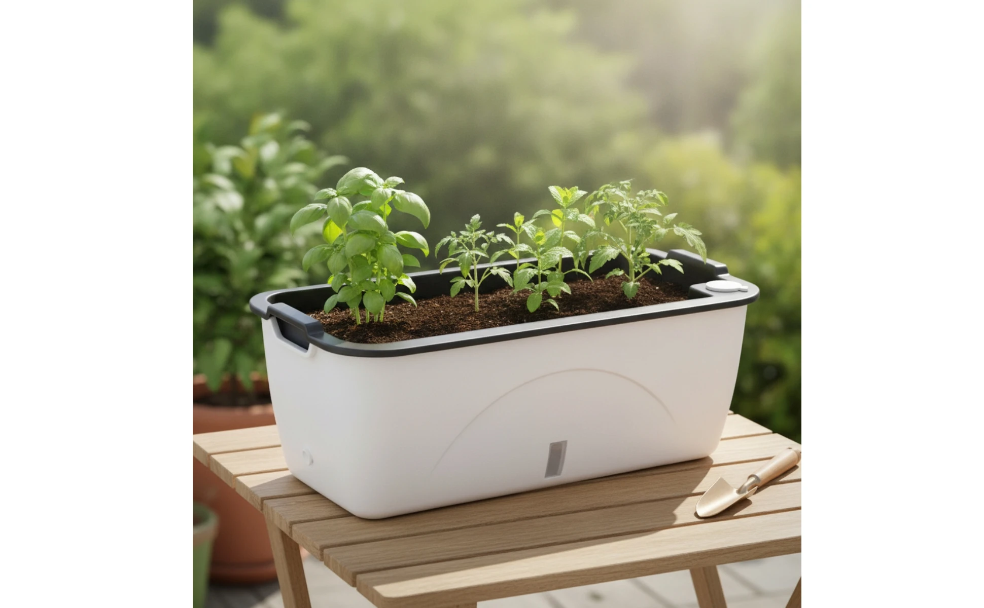 Self-Watering Planter Compact Self Watering Planter Flower Box Long-Lasting Practical for Balcony, Windowsill Self-Watering Planter Compact Self Watering Planter Flower Box Long-Lasting Practical for Balcony, Windowsill