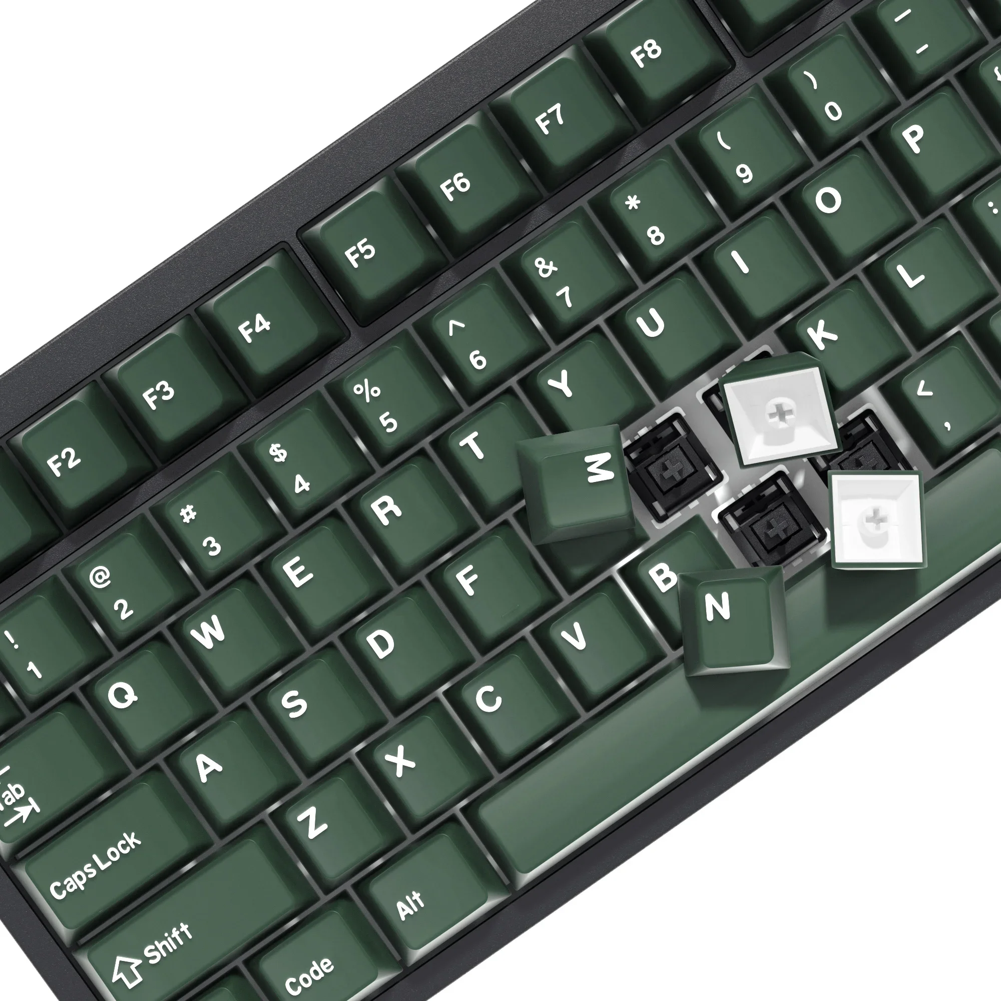 KBDiy 174Keys PBT Double Shot Keycaps Cherry Profile ISO Emerald