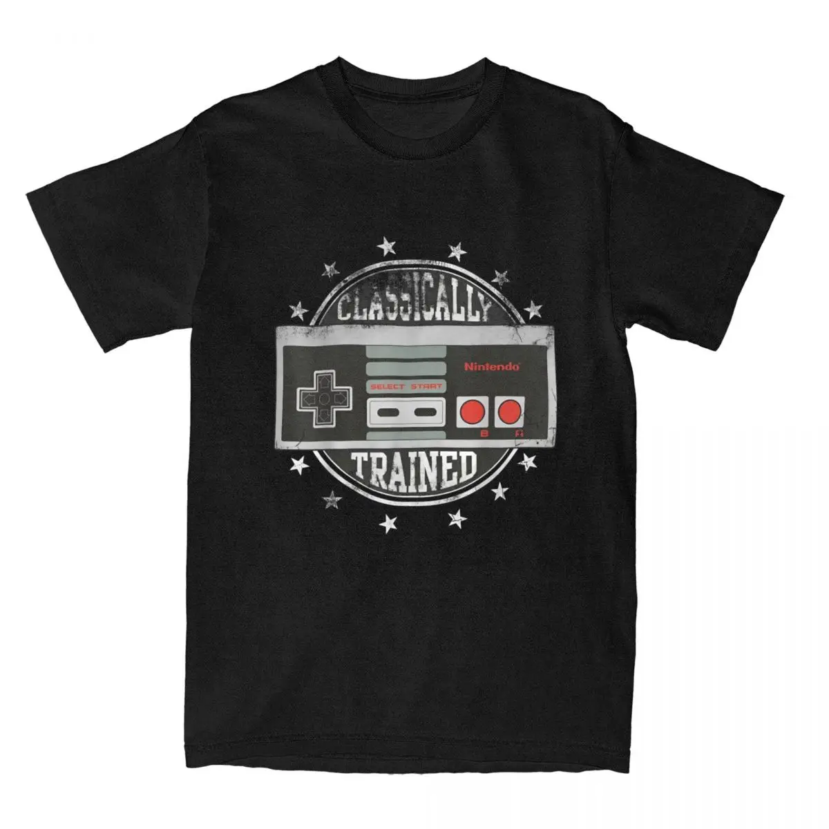 Nintendo NES Controller Classically Trained Graphic Men\'s T Shirts Retro Tee Shirt Video Game T-Shirt Cotton Plus Size Clothing