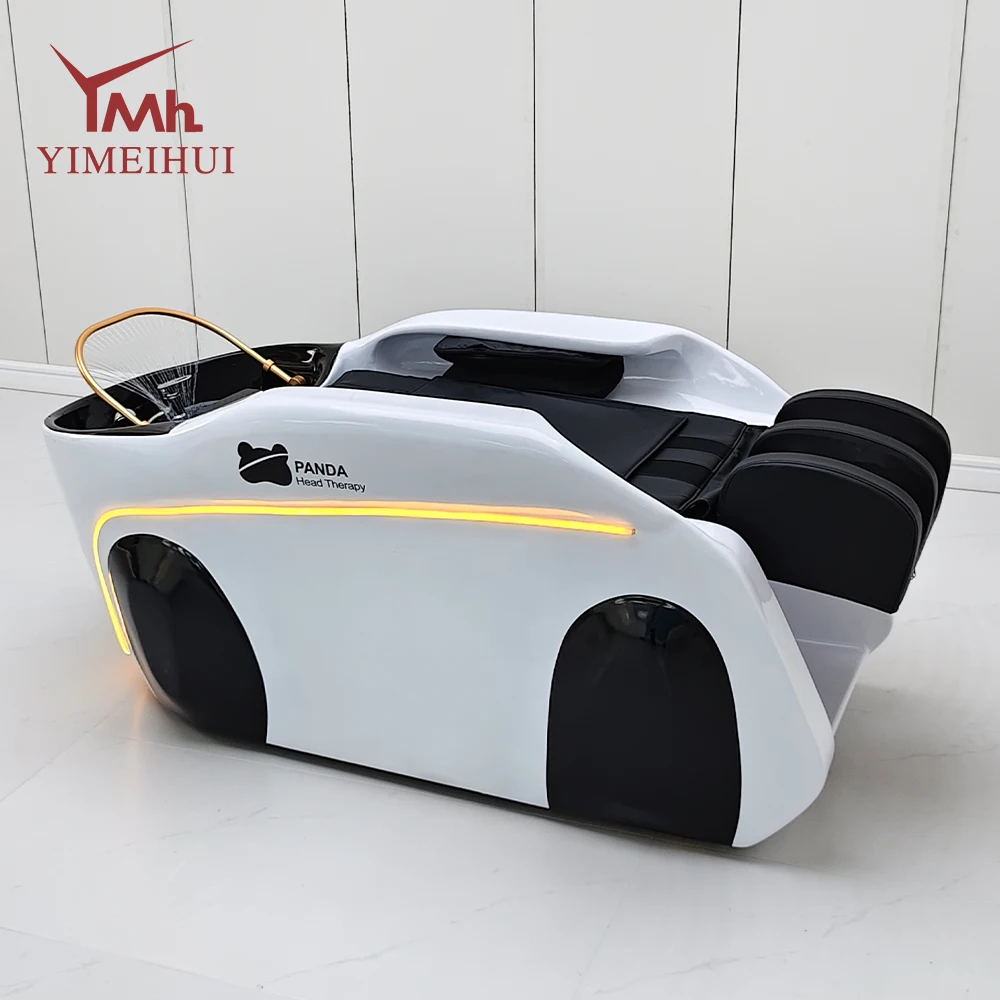 Electric Spa Massage Panda Shape Fiberglass Shampoo Bed Basin Beauty Shop Salon
