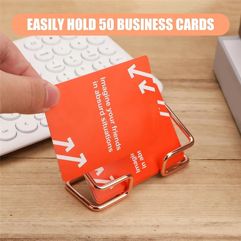 

Superior-6PCS Business Card Holder Kit For Desk, Small Metal Business Card Holder Stand Set Kit For Office Desktop For Women And