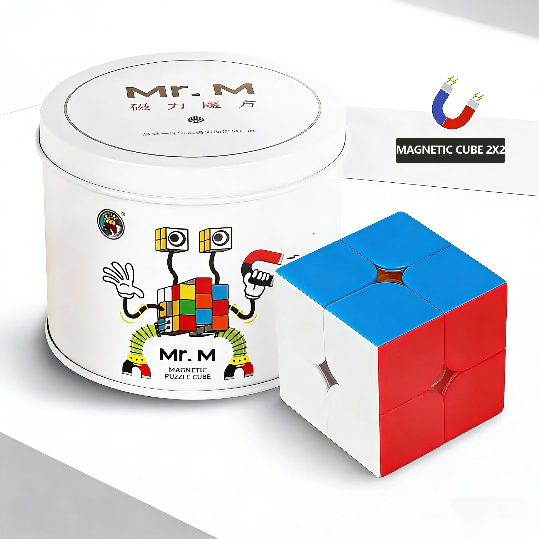 SENGSO Magnetische 2x2 3x3 4x4 5x5 Speed Cube Stickerloze Snelle Soepele Draaiende Puzzle Kubus voor Kinderen Beginners Competitie Kubus