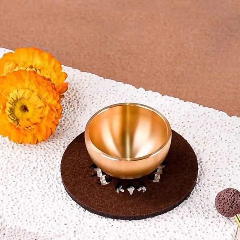 Mini Singing Bowl Handmade Copper Bowl Sound Therapy Meditation Small Tibetan Bowls Relaxation Stress Relief Musical Instruments - view 3