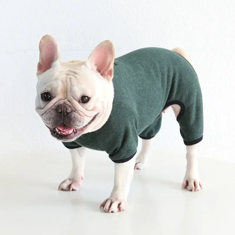 Dogs Fleece And Bulldog For Legged Fat Warm Four French Pajamas Small Medium Clothes