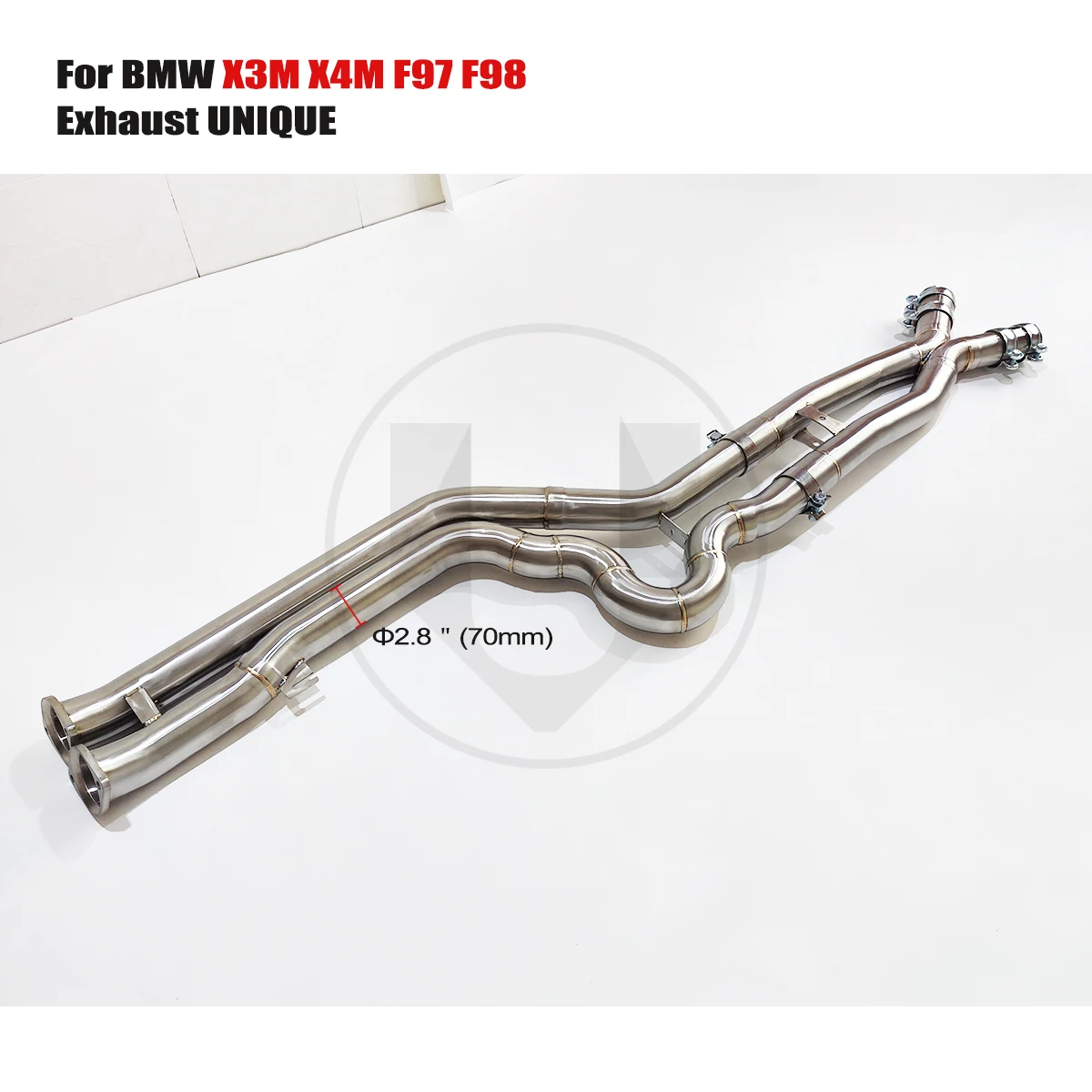 

UNIQUE mid pipe For BMW F97 F98 X3M X4M Equal Length SS304 exhaust mid X-pipe