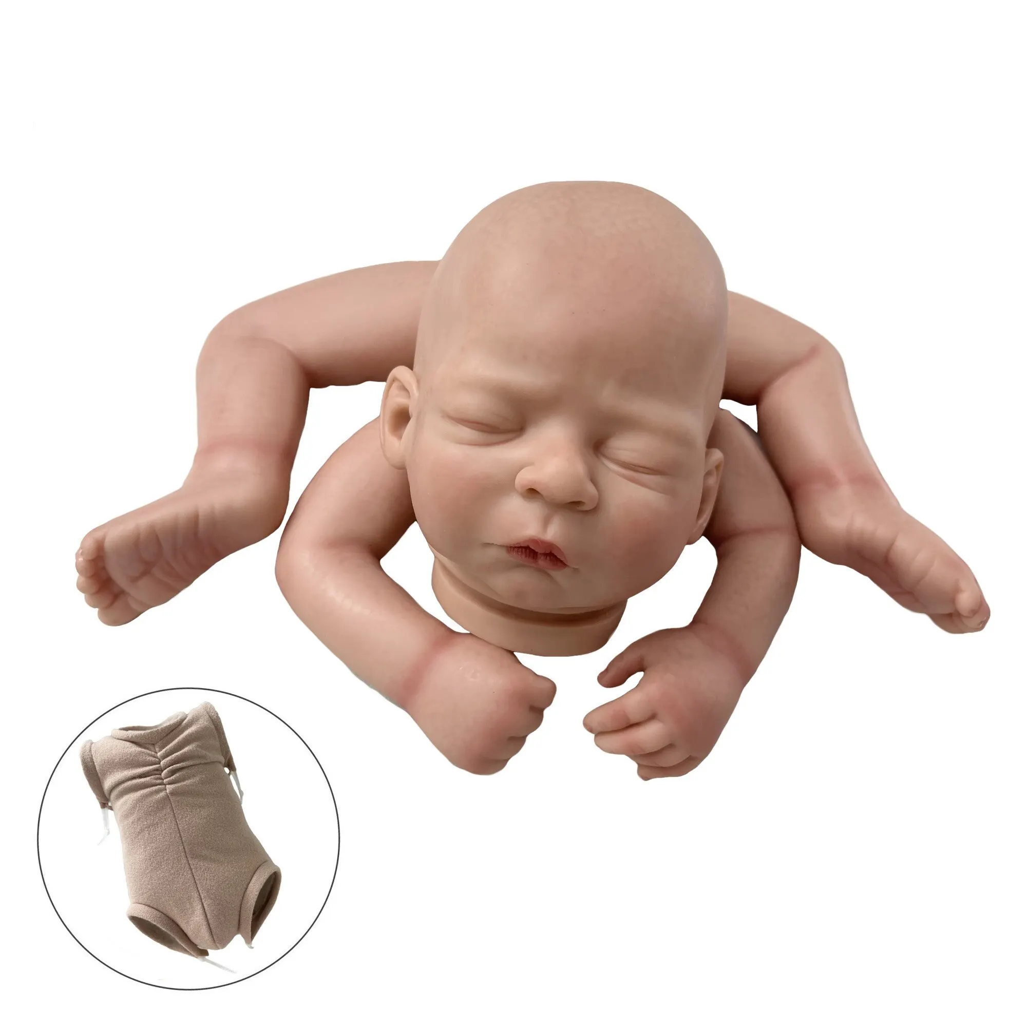 

45cm Painted Kit Reborn Soft Vinyl Dolls Parts Handmade Unassembled Lifelike Bebe Reborn Doll Kits Sin Pintar