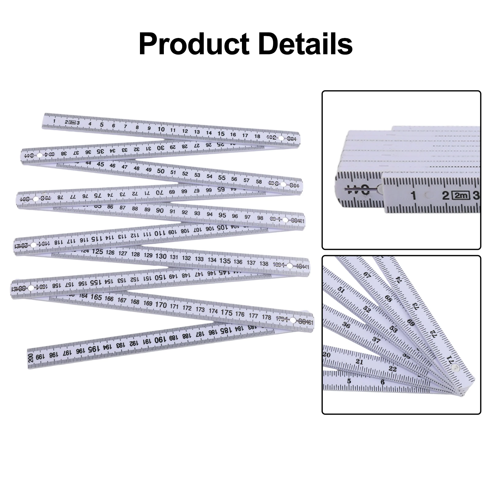 Carpentry Projects Total Length Folding Ruler Innovative Design Measuring Instrument 2 Meter Ruler Innovative Measuring Tool