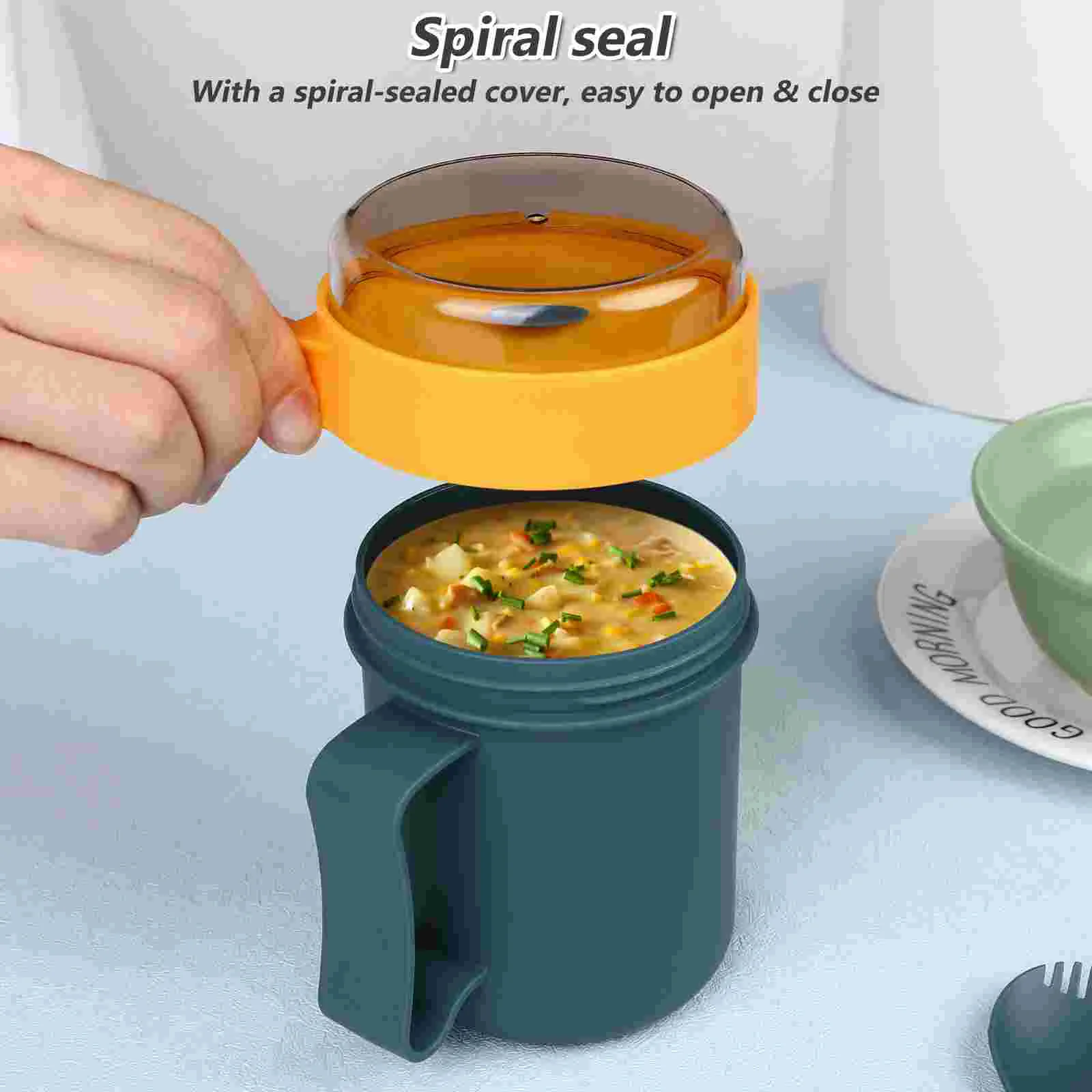 Soup Cup Cereal Breakfast Mug with Lid Microwave Bowl Micro-wave Oven Soap Container