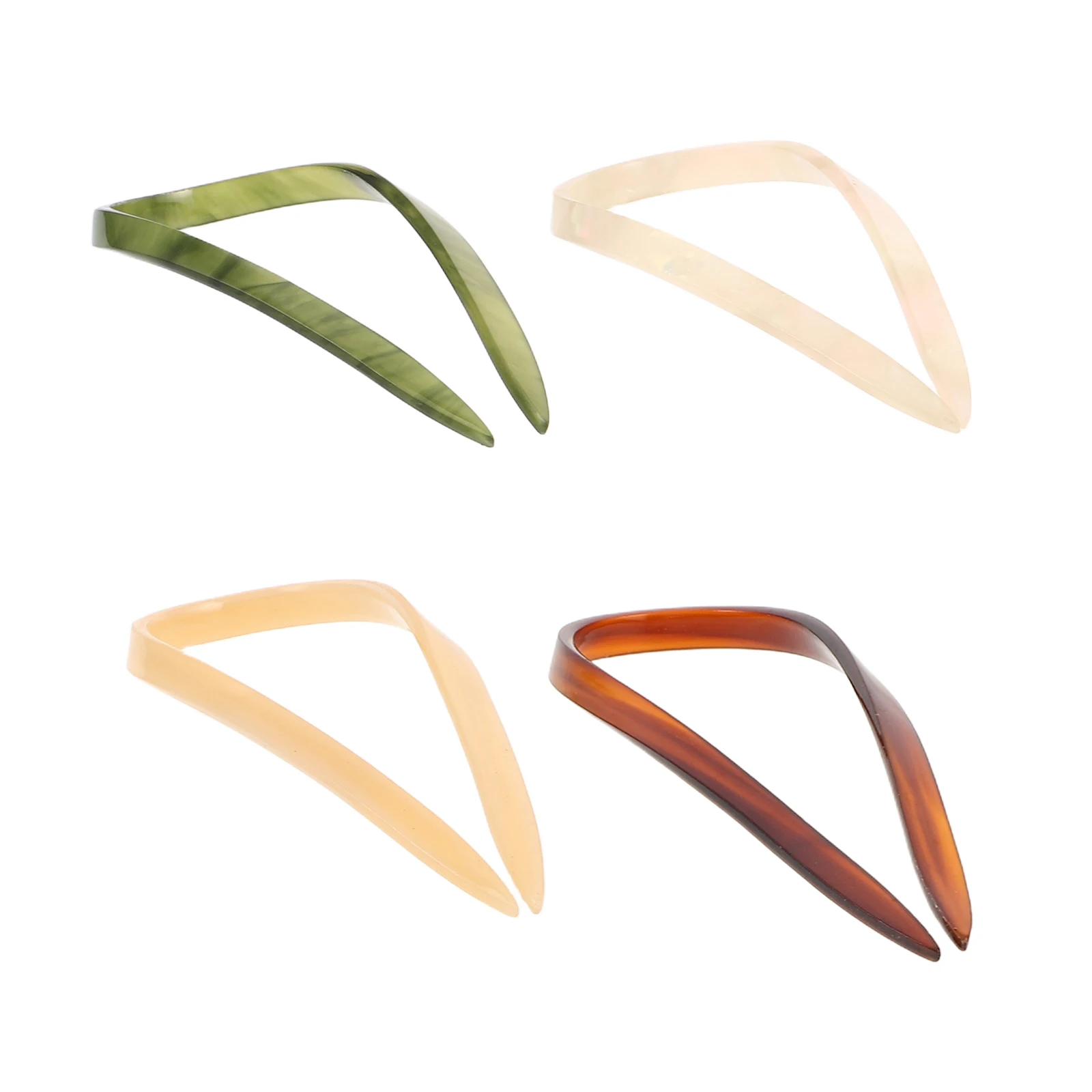 

4pcs Hairpin French Pins for Women Elegant Acetate Material Bun Styling Tool French Pins For Women Modern Hair Accessory