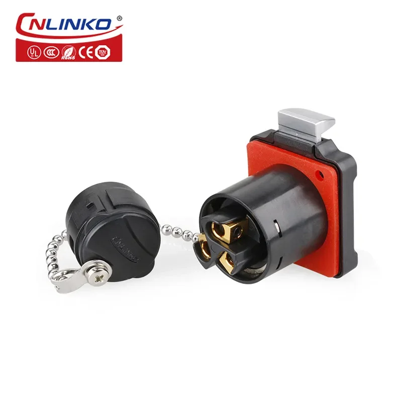 BD-24 circular plastic lock wire type 3-core waterproof connector plug socket waterproof male and female power plug