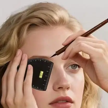 

1/2pcs Stainless Steel Fast Drawing Eyebrow Design Ruler Microblading Mapping Tool Shaping Permanent Makeup Drawing Guide Ruler