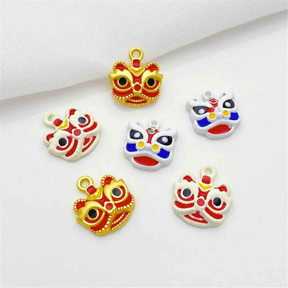 

Ancient New Year Chinese-style Chinese Fashion Awakening Lion Charm Pendant DIY Jewelry Beads Necklace Bracelet Craft Accessorie
