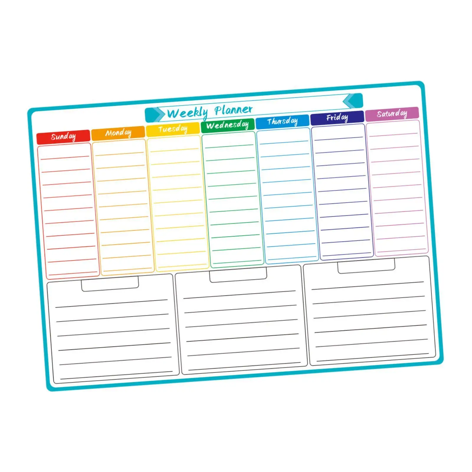 Weekly Planner for Fridge Writing Board Refrigerator Whiteboard
