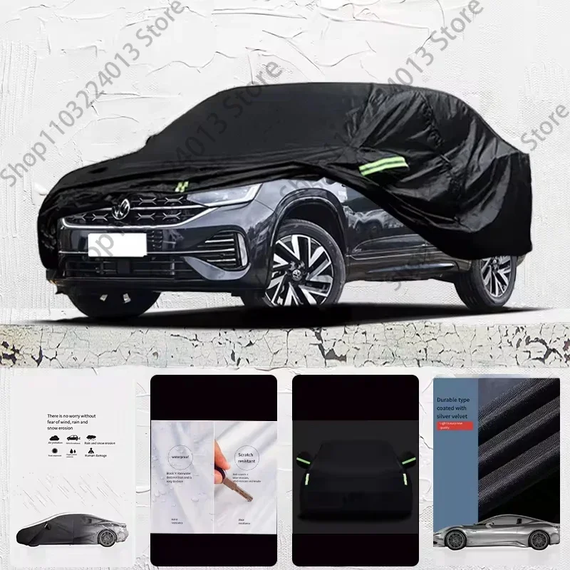 

For Volkswagen TAYRON Anti-UV Sun Shade Rain Snow Resistant Black Cover Dustproof Car umbrella Full Car Cover Outdoor Protection