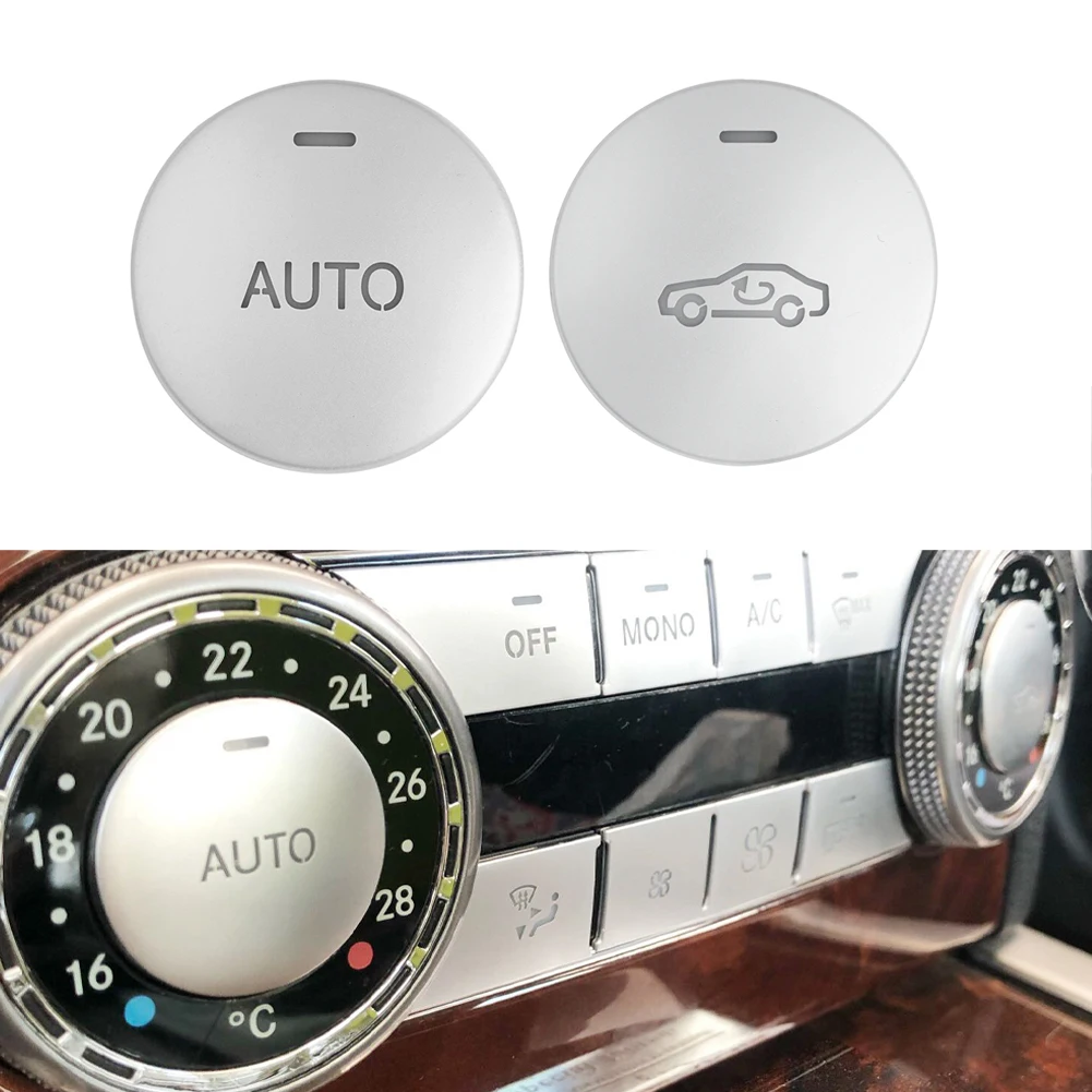 Air Conditioner AUTO Buttons Decoration Stickers Trim For Mercedes Benz C E CLS GLK Class W204 W212