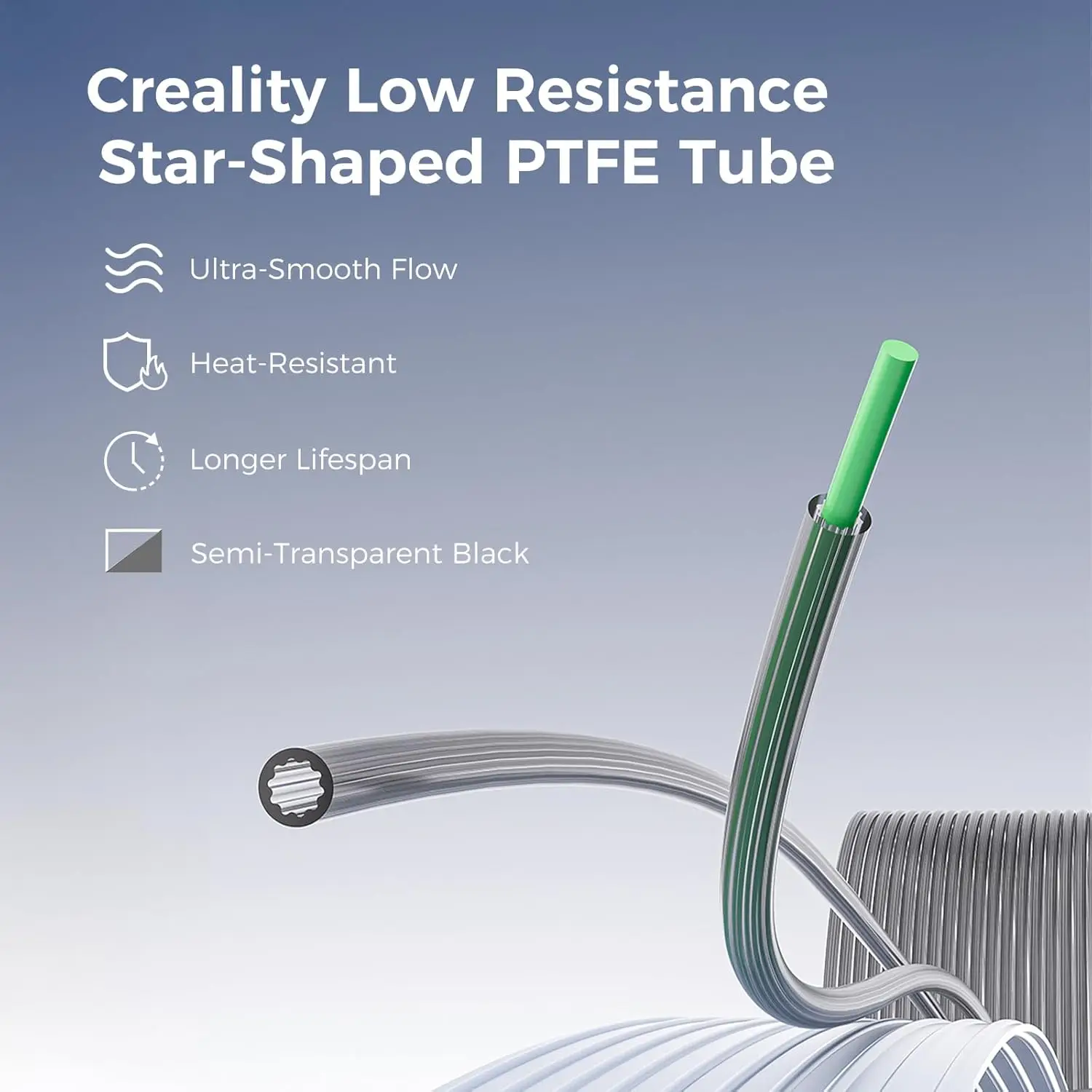 

Детали для 3D-принтеров Creality: Низкоомная звездообразная трубка из PTFE для ультрагладкого потока, термостойкая и долговечная, для Lab X1P1 A1 AMS