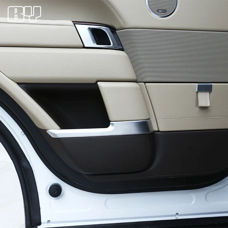Car Interior Door Decor Strips Trim For Land Rover Range Rover Vogue L405 2013 2014 2015 2016 2017 ABS Silver Accessories