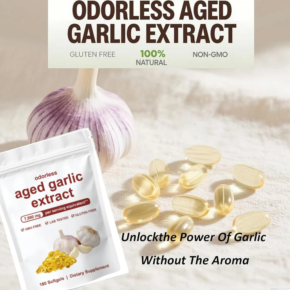 300pcs Garlic Extract Softgel High Allicin Content Support Immunity Booster No Additives Daily Antioxidant Supplement