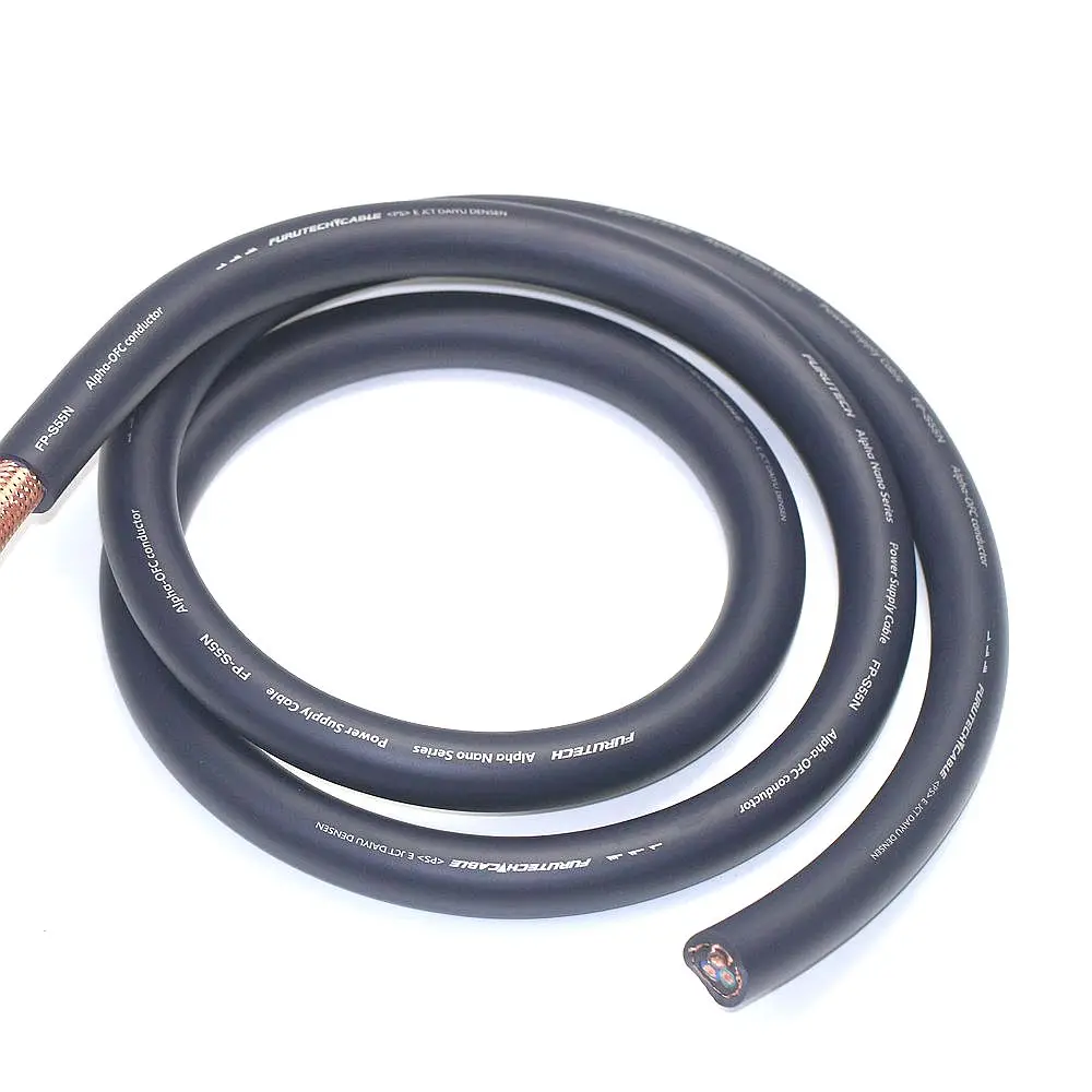 Japanese Furutech FP-S55N Nano Gold and Silver 5.6 Square High Power Power Cable Wall Wire HiFi Amplifier Connection Cable