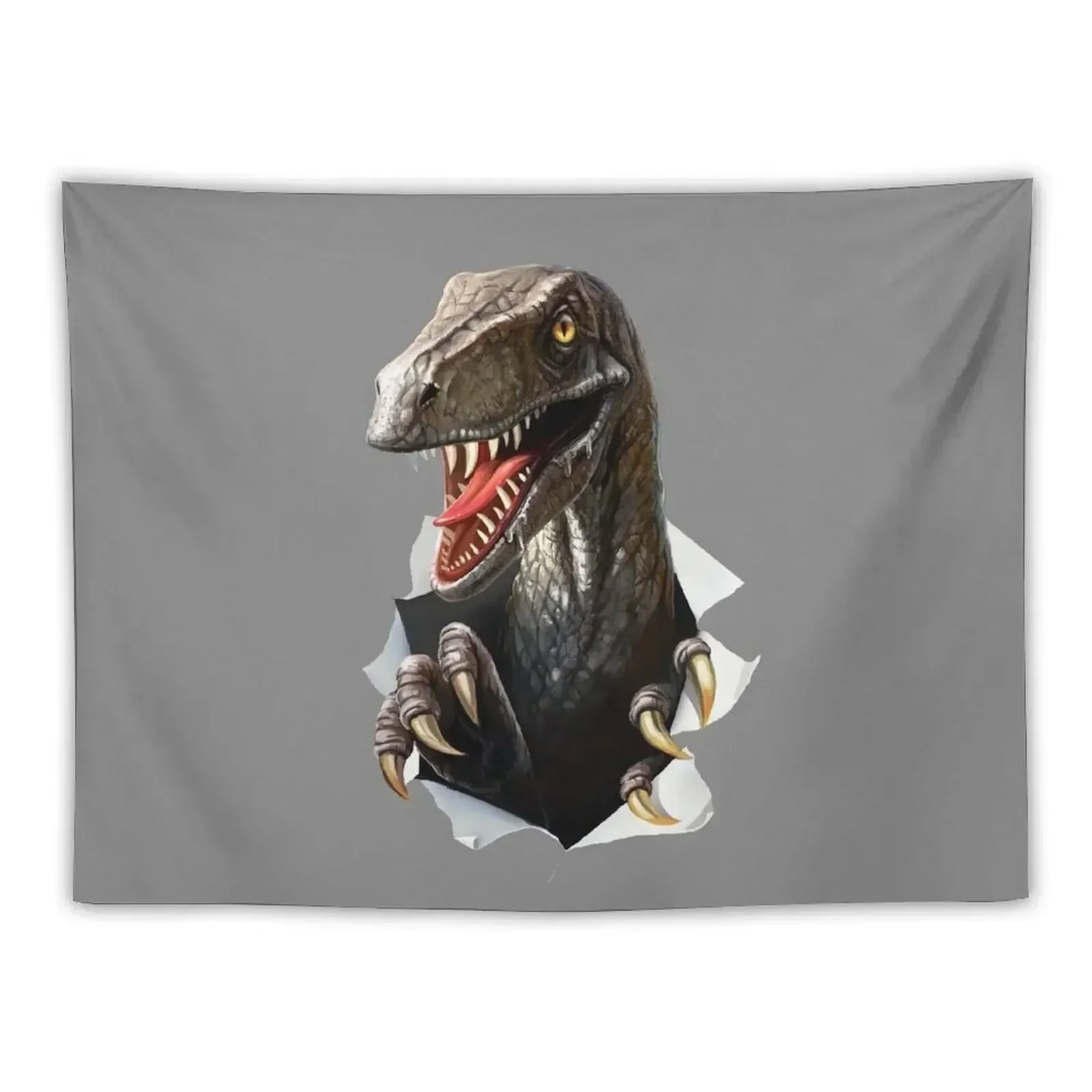 

Velociraptor Dinosaur Tapestry Bathroom Decor Funny Cute Decor Wall Hanging Wall Tapestry