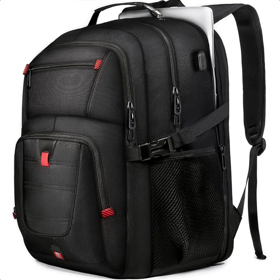 

50L Travel Backpack 17 inch Laptop Backpack for Men Extra Large Sturdy TSA Friendly with USB Port College School Rucksack Bag G