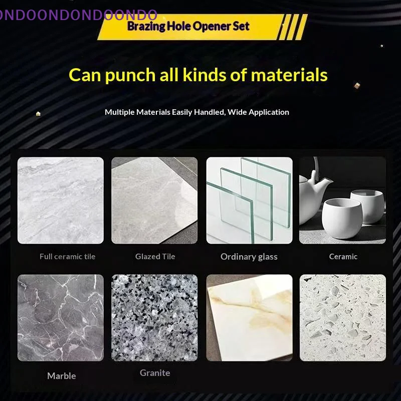 

1/4Pcs Diamond Core Drill Bit Set 4 Sizes Dry Drilling No Water Needed For Tile Glass Marble Granite