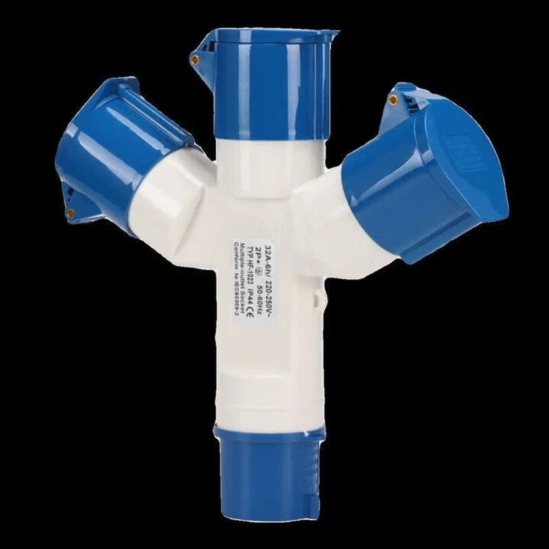 Tee waterproof and explosion-proof aviation plug Y-type one point three 345 core 6A32A set 024 set one out three