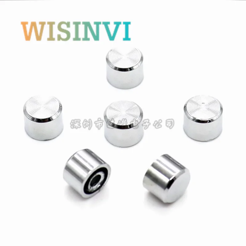 10pcs 9.5×7MM silvery Swirl marks Button cap Tact Switch cap  For 6 * 6 Tact Micro Buttons circular hole 3.2mm