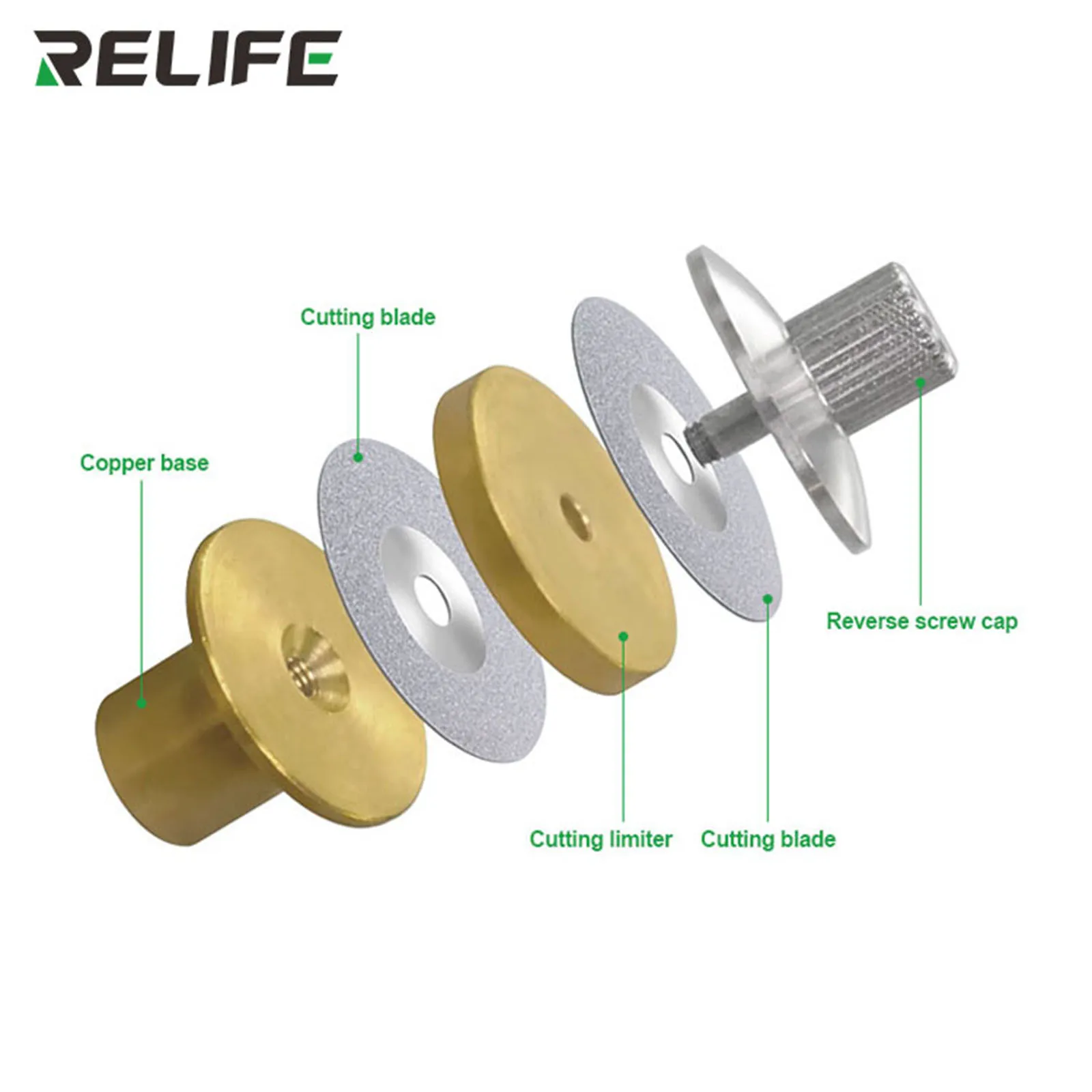 RELIFE-Curved Screen Limiter Cutter Head, Single, Double Cutting, Vários Cantos Tool, RL-090, 2.3mm