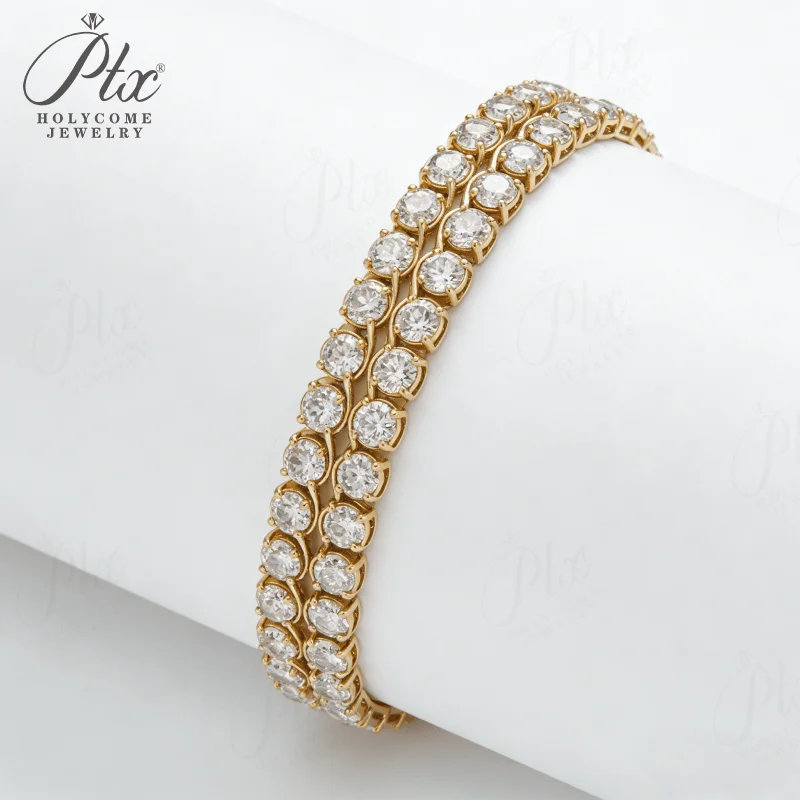 

Lab-Grown Diamond/Moissanite Tennis Bracelet S925/10K Round 3mm Factory Direct Hypoallergenic Perfect Gift for Unisex 6-9inch