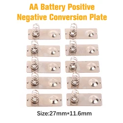 10pcs 27 * 11.6mm - + Replacement Metal Batteries Spring Contact Plate Silver Unidirectional slot For 5th AA Battery Spring