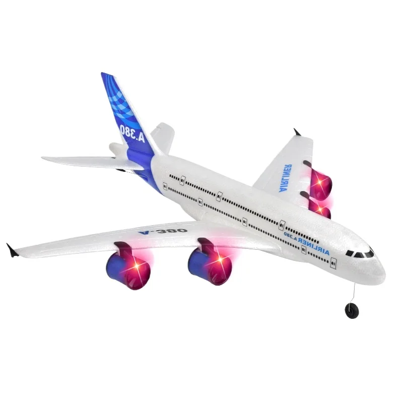 نموذج طائرة التحكم عن بعد بثلاث قنوات Bm01 طائرة شراعية رغوية محاكاة جناح ثابت 747 A380 تصميم للأطفال والهواة