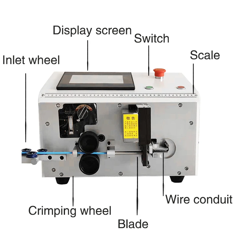 Microcomputer-Controlled Wire Stripping and Free-Bending Integrated Machine for Thickened Wire Stripping CR-8006