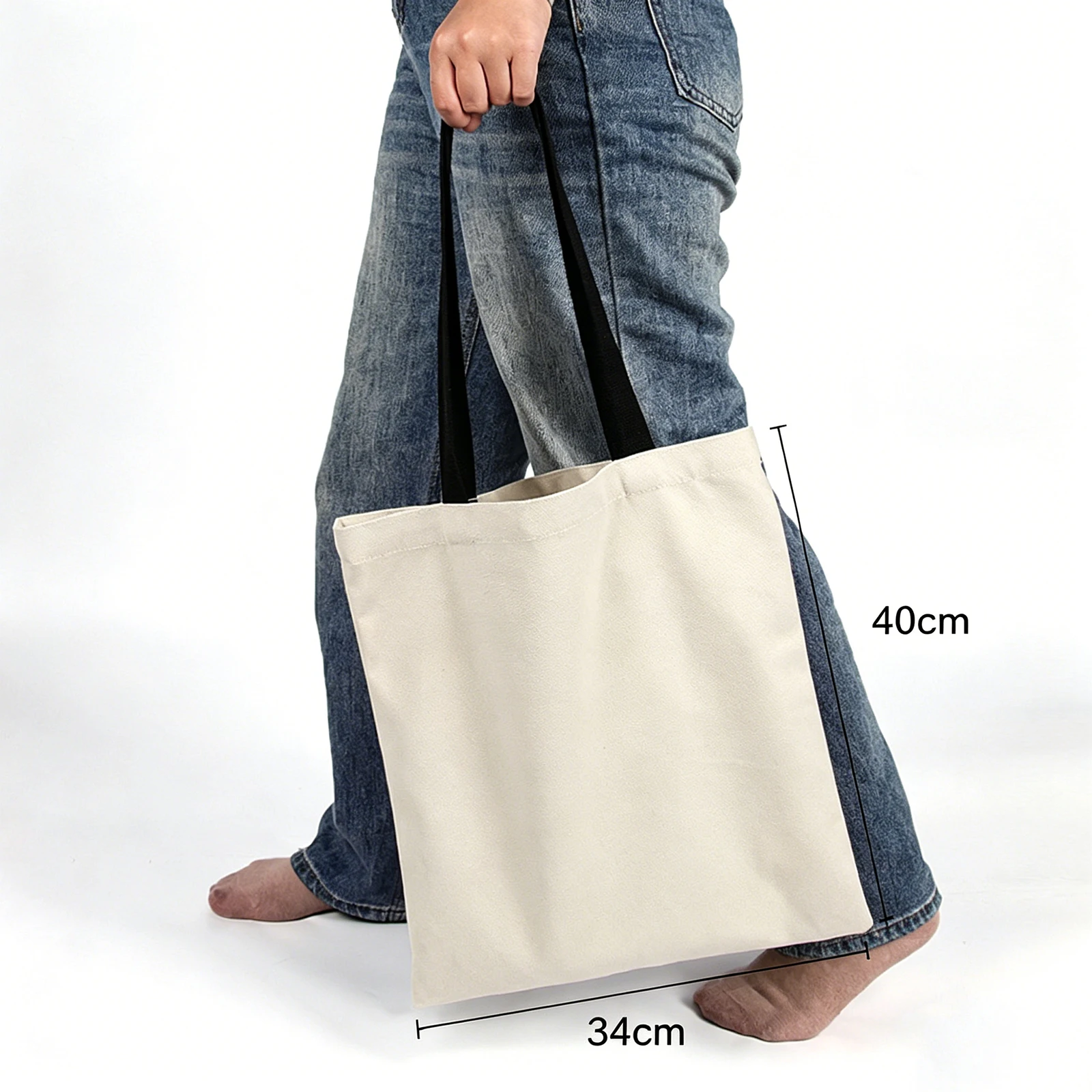 

Canvas Tote Bag Custom Personalized Cotton Grocery Bag Bichon Frise Dog With Flowers Print Reusable Handbag Eco Friendly