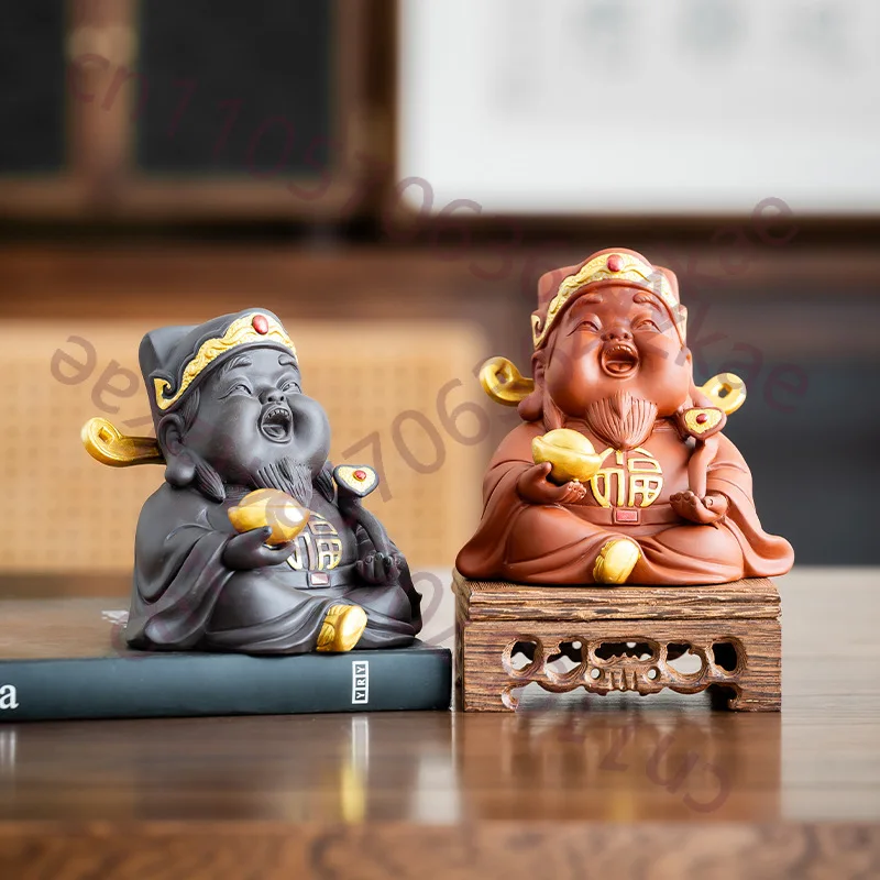 

Ceramics God Wealth Sculptures And Figurines Chinese Mythological Figures Home Living Room Office Wealth Luck Feng Shui Decor