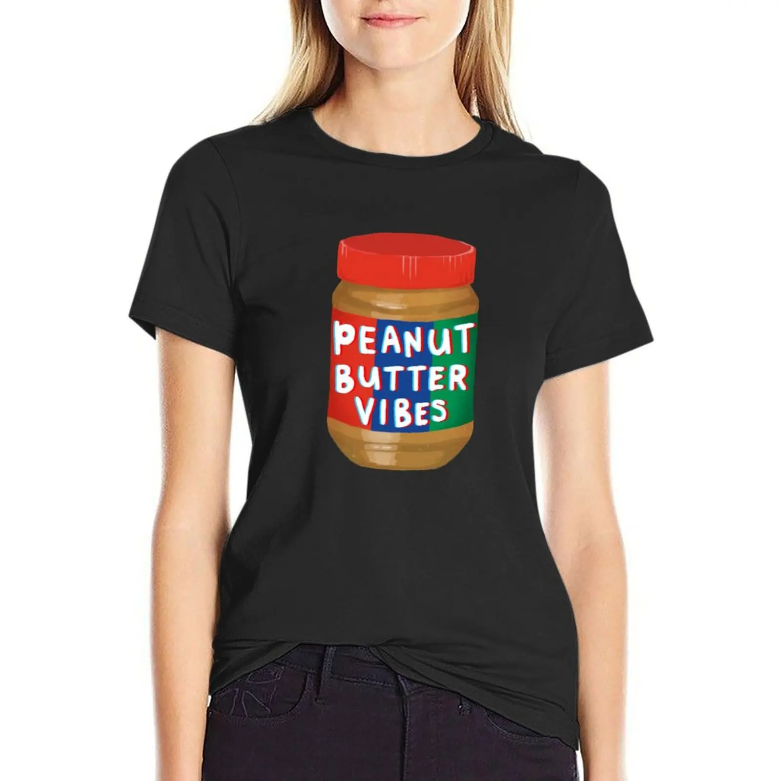 

Peanut Butter Vibes T-Shirt Short sleeve tee anime clothes summer top t-shirt dress for Women plus size sexy