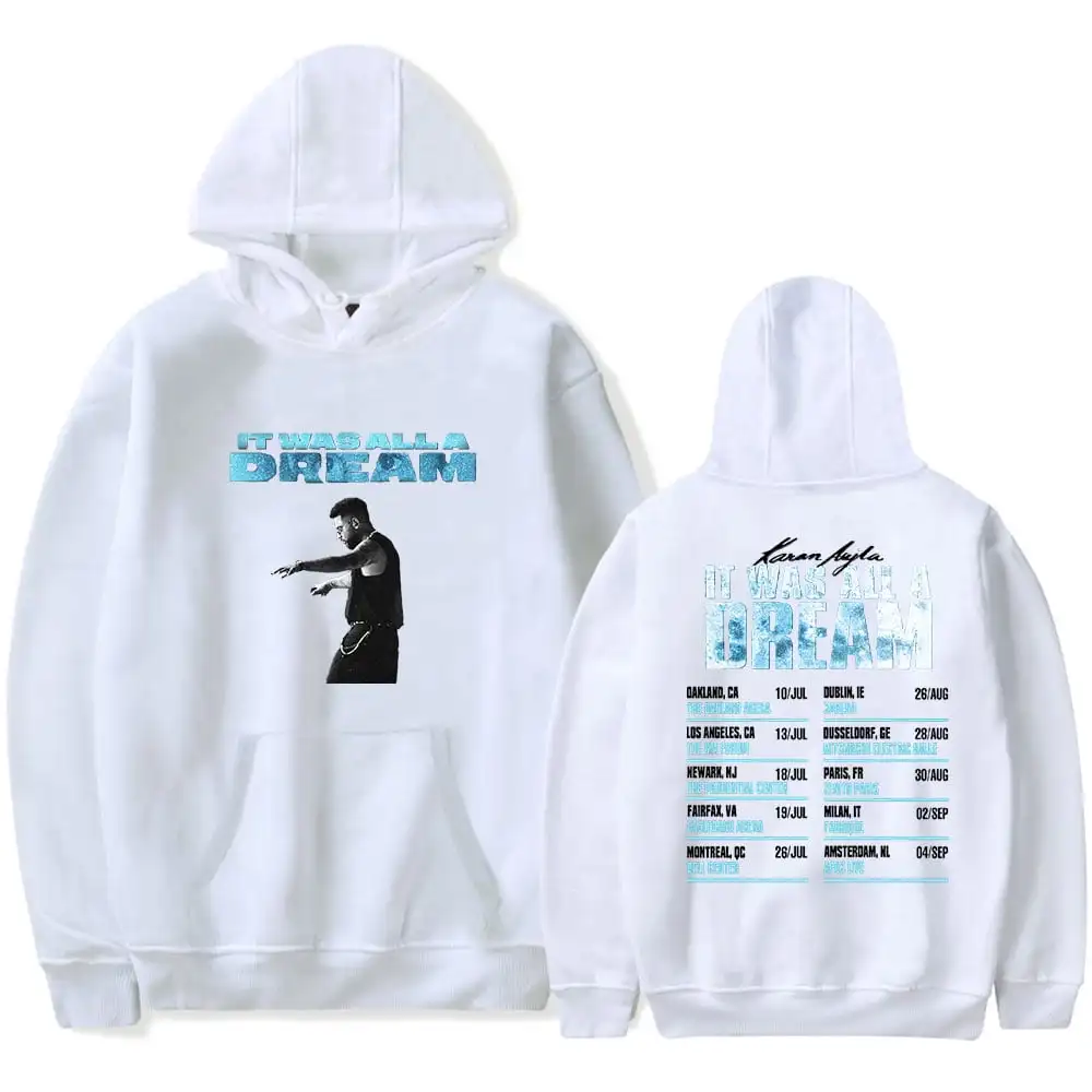 

Karan Aujla It Was All A Dream Tour Hoodies Long Sleeve Streetwear Women Men Hooded Sweatshirts